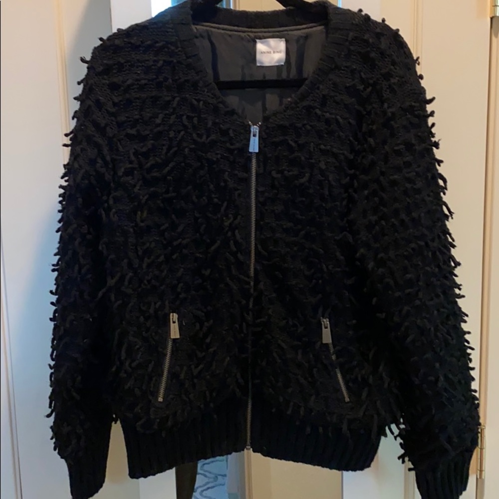 Anine Bing Textured Bomber Jacket